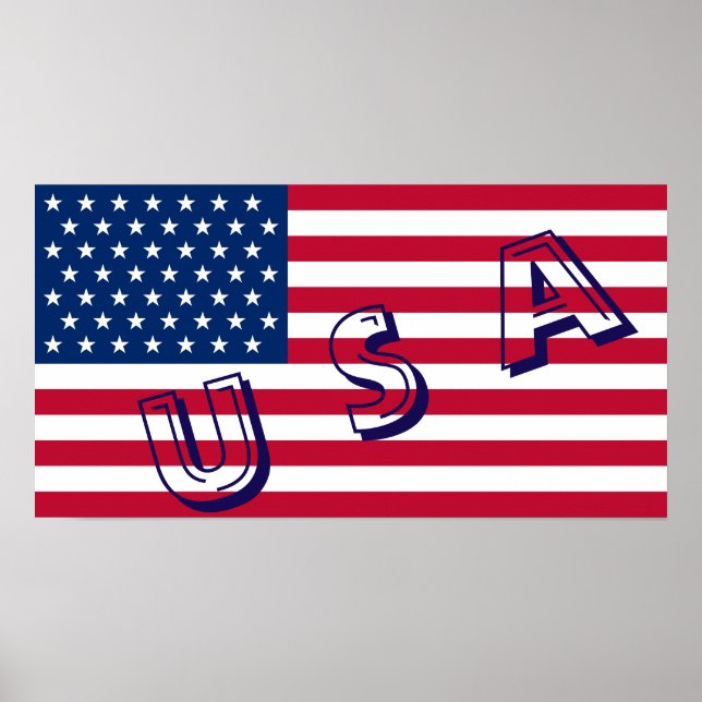 Poster du drapeau américain (Devant)