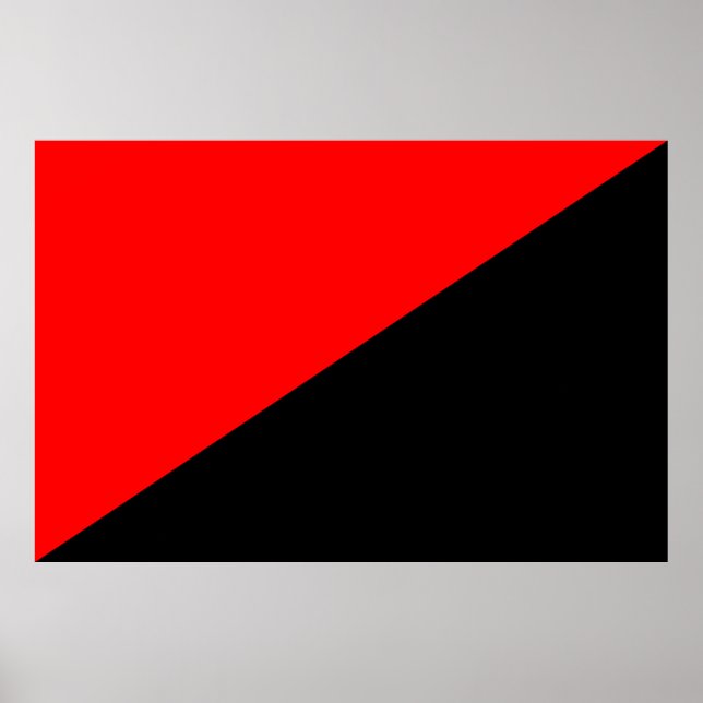 Poster du drapeau anarchiste (anarchisme) (Devant)