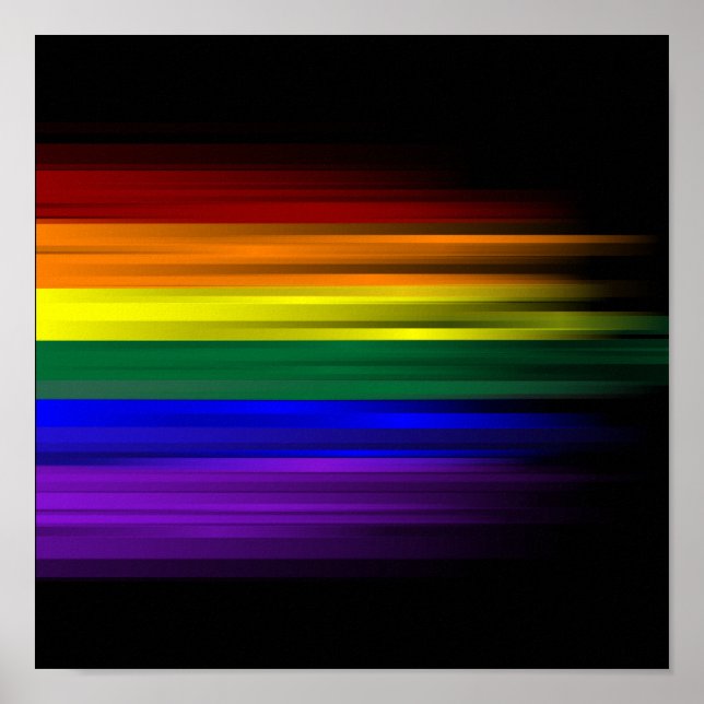 Poster du drapeau arc-en-ciel (Devant)