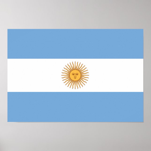 Poster du drapeau argentin (Devant)