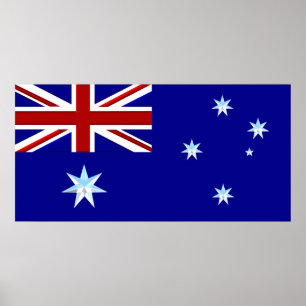 Poster du drapeau australien en Chrome (1)