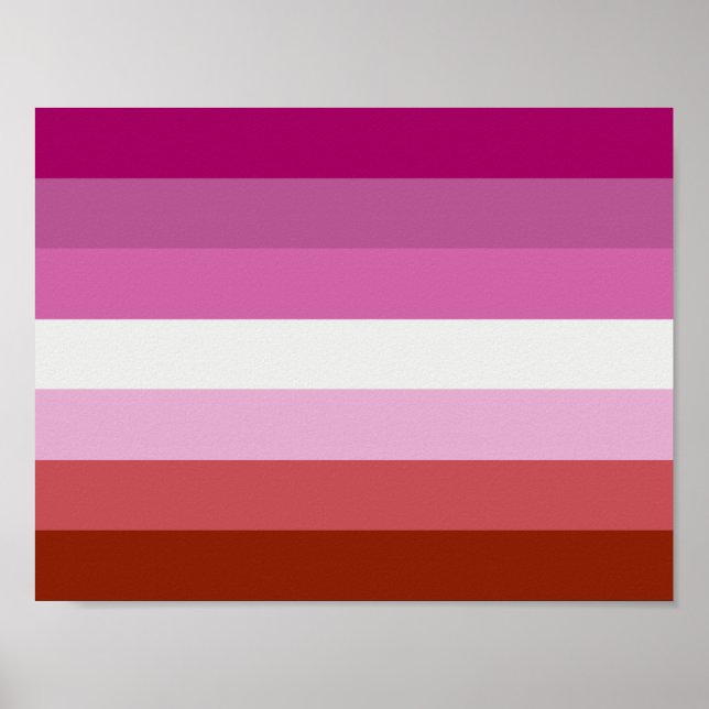 Poster du drapeau de la fierté lesbienne (Devant)