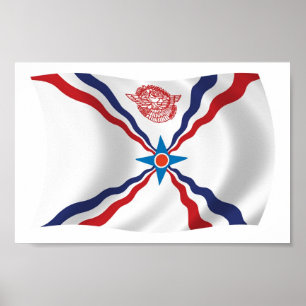 Poster du drapeau de la nation assyrienne Imprimer