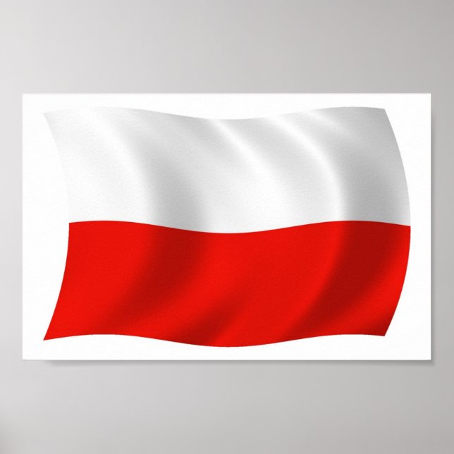 Poster du drapeau de la Pologne (Devant)