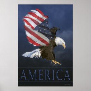 Poster du drapeau de l'aigle