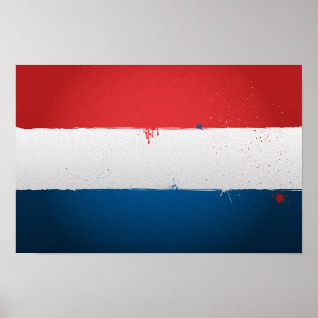 Poster du drapeau de Pays-Bas urbaine (Devant)
