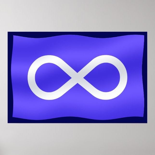 Poster du drapeau des Métis Poster du drapeau des  (Devant)