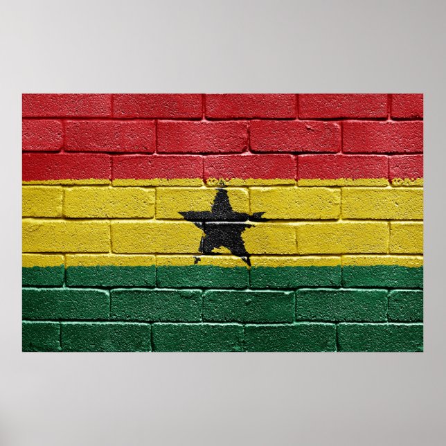 Poster du drapeau du Ghana (Devant)
