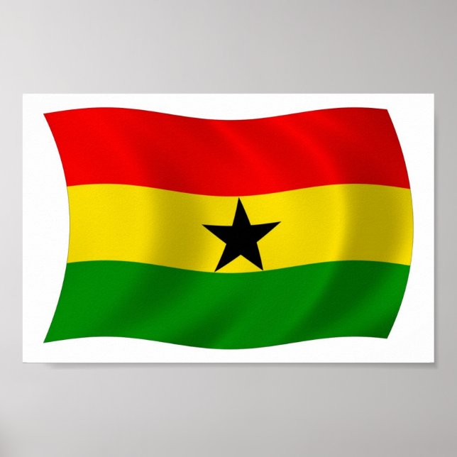 Poster du drapeau du Ghana (Devant)