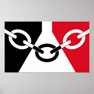 Poster du drapeau du pays noir