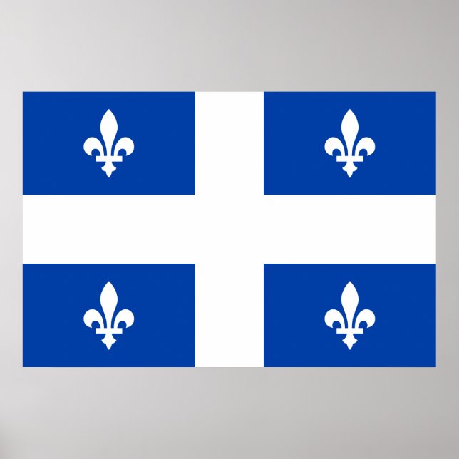 Poster du drapeau du Québec (Devant)