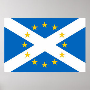 Poster du drapeau européen indépendant Scotland Im