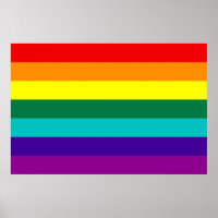 Poster du drapeau Gay pride arc-en-ciel 7 bandes