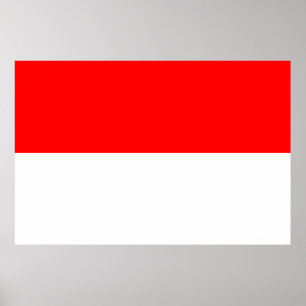 Poster du drapeau indonésien (Indonésie)
