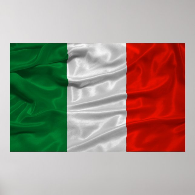Poster du drapeau italien (Devant)