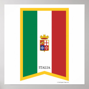 Poster du drapeau italien Little Italy New York Ci