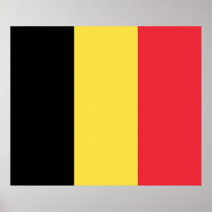 Poster du drapeau patriotique belge