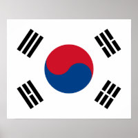 Poster du drapeau sud-coréen