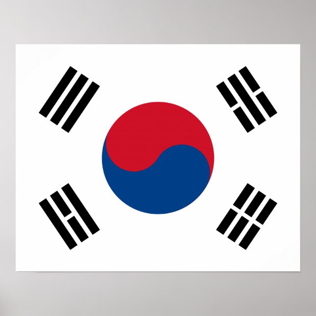 Poster du drapeau sud-coréen (Devant)