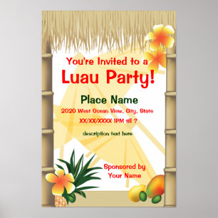 Poster du Faire-part du parti Luau