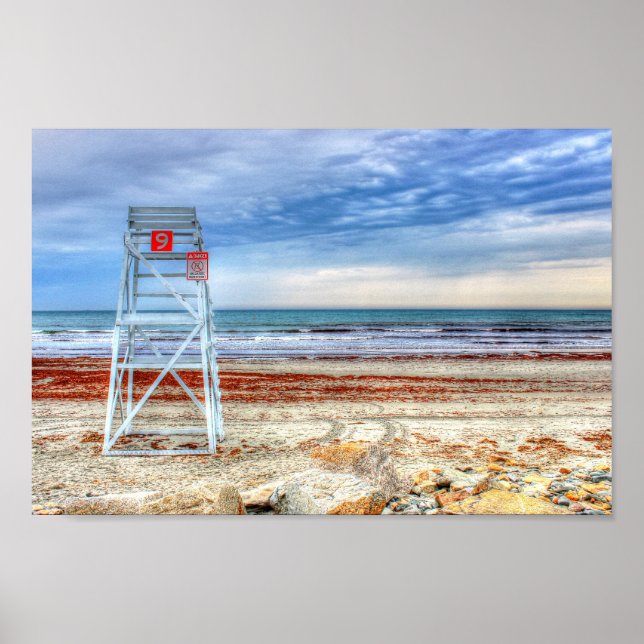 Poster du fauteuil Lifeguard Beach Imprimer Newpor (Devant)