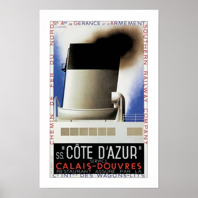 Poster du Ferry du chenal Côte d'Azur (Devant)