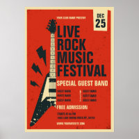 Poster du festival de musique Custom Rock