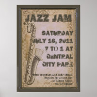 Poster du festival de musique de jazz personnalisa