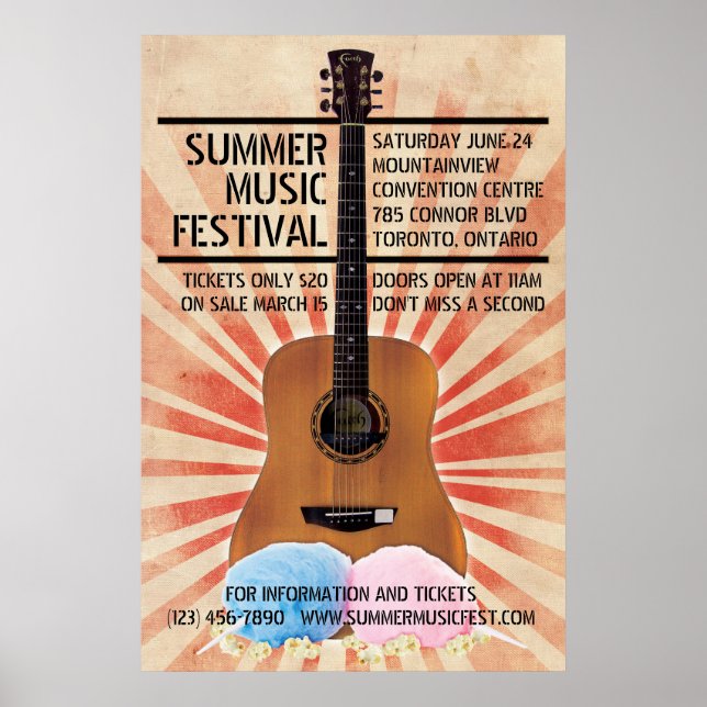 Poster du festival de musique rétro (Devant)