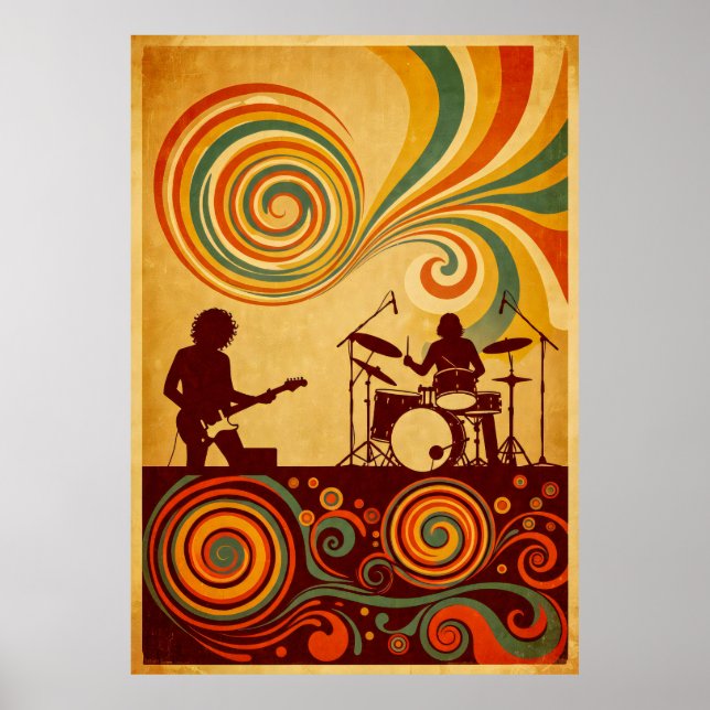 Poster du Festival Psychedélique Hippie Era les an (Devant)