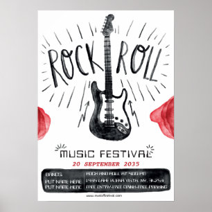 Poster du festival Watercolor Rock & Roll