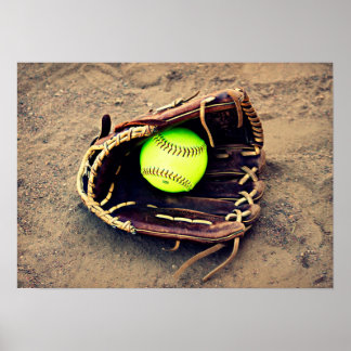 Poster du gant de softball