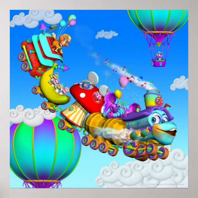Poster du GiggleBelly Train 18x18 (Devant)