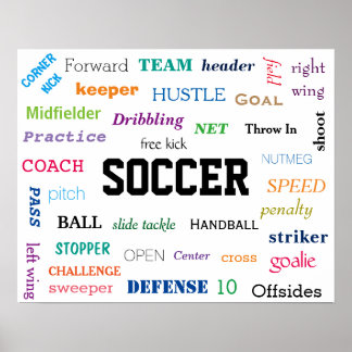 Poster du Glossaire du FOOTBALL ! Motivationnel !