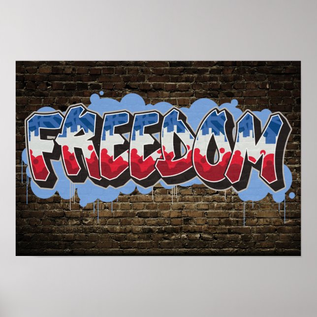 Poster du Graffiti pour la liberté patriotique (Devant)
