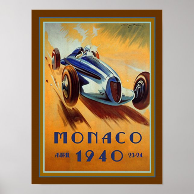Poster du Grand Prix de Monaco 1940 (Devant)