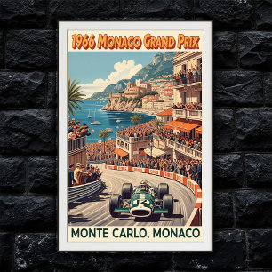 Poster du Grand Prix de Monaco 1966