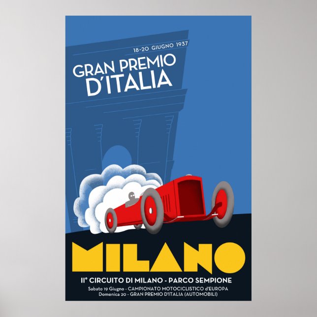 Poster du Grand Prix d'Italie 1937 (Devant)
