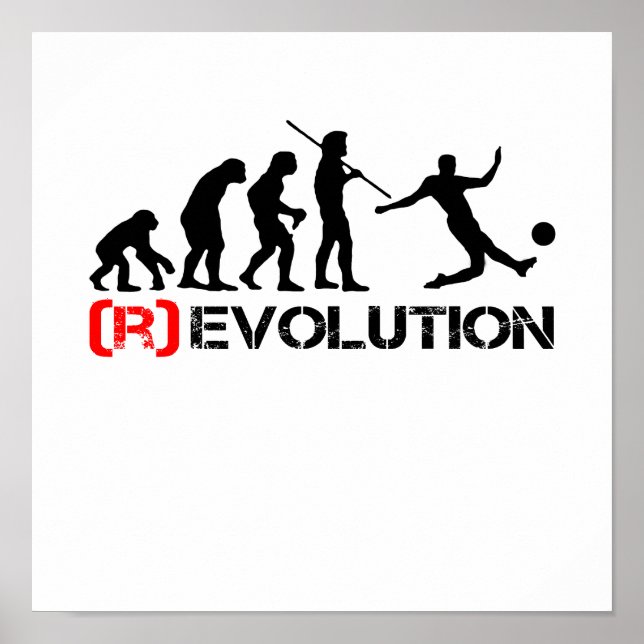 Poster du graphique de l'évolution du football / r (Devant)
