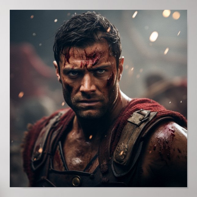 Poster du guerrier Spartacus | Epic Gladiator Art  (Devant)