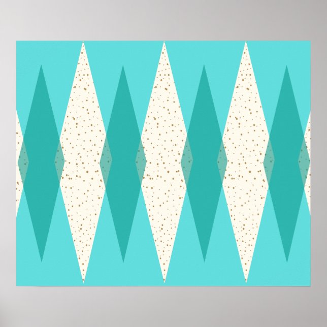 Poster du Jacquard moderne du milieu du siècle (Devant)