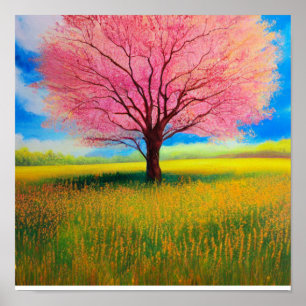 Poster du jardin au printemps