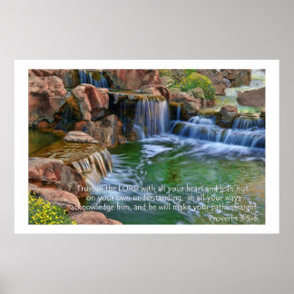 Poster Du Jardin D'Eden Proverbes 3:5-6