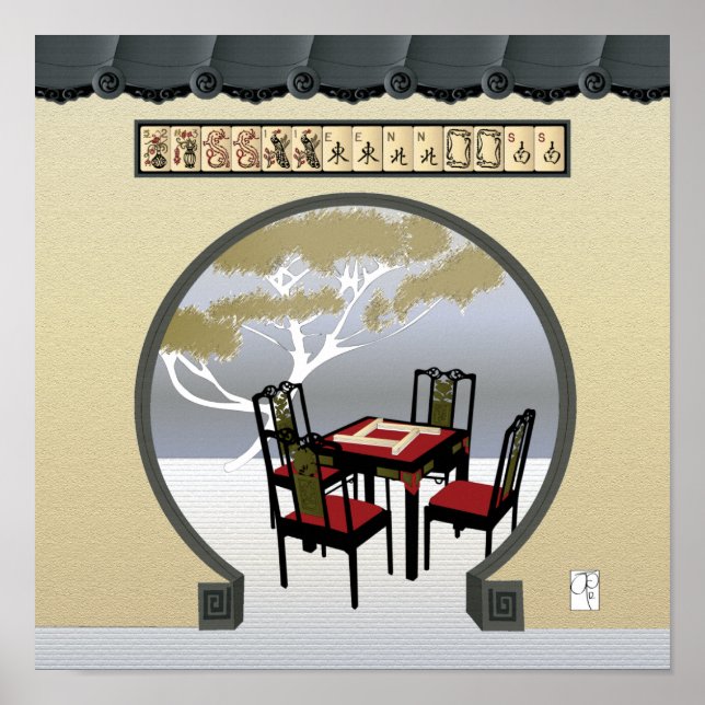 Poster du jardin Mah Jongg (Devant)