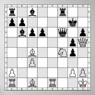 Poster du jeu d'échecs Huit