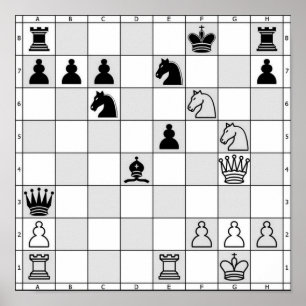 Poster du jeu d'échecs Neuf