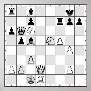 Poster du jeu d'échecs One