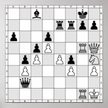 Poster du jeu d'échecs Sept