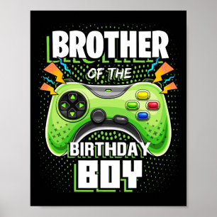 Poster Du jeu vidéo de correspondance du garçon d'anniver