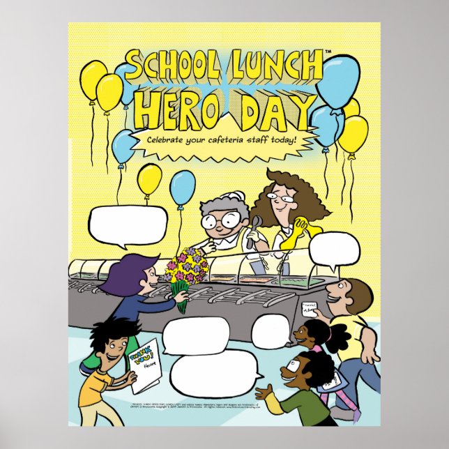 Poster du jour du héros du déjeuner scolaire - rem (Devant)